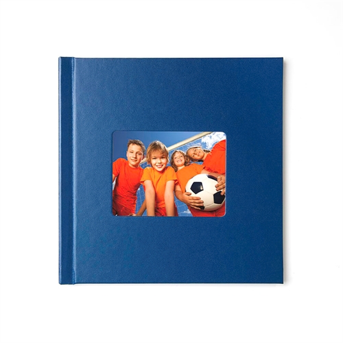Fotobuch 30,5 x 30,5 cm Navy Blau Leder Gebunden