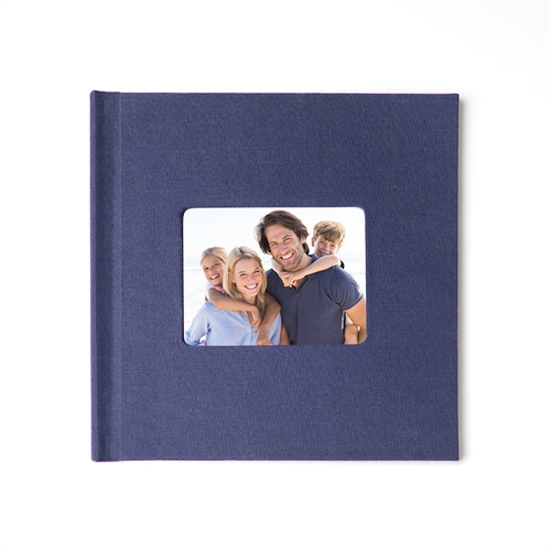 Fotobuch 20,3 x 20,3 cm Navy Blau Leinen gebunden
