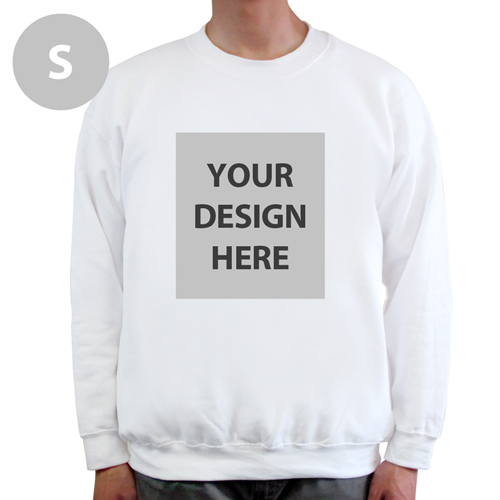 Sweatshirt Foto Vollbild Weiß Größe S