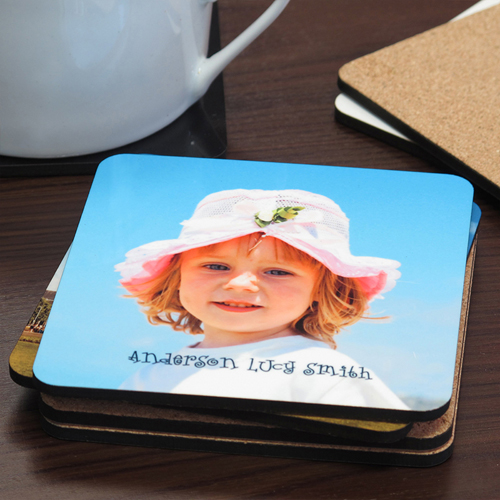 Bierdeckel 4er Pack Hintergrundfarbe & Text