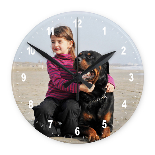 Fotogalerie rahmenlose Wanduhr mit Finish